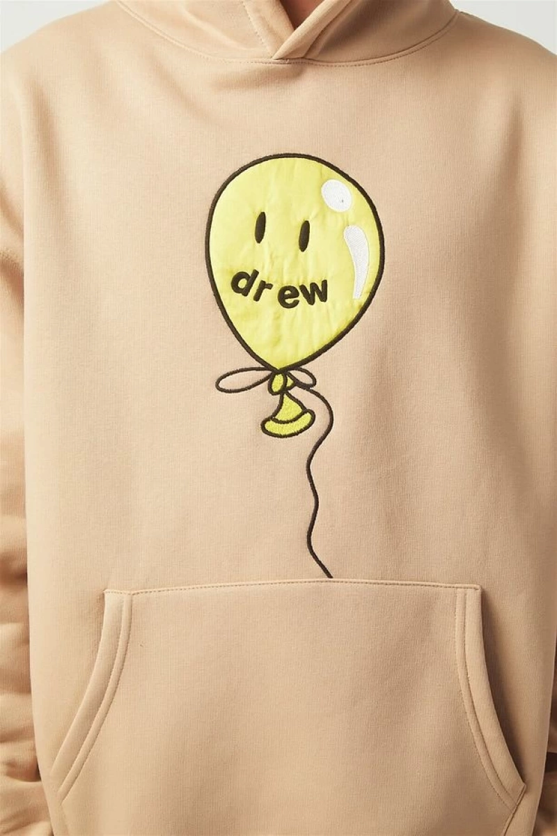 Drew Balon Oversıze Sweatshirt Hoodie Krem Bej
