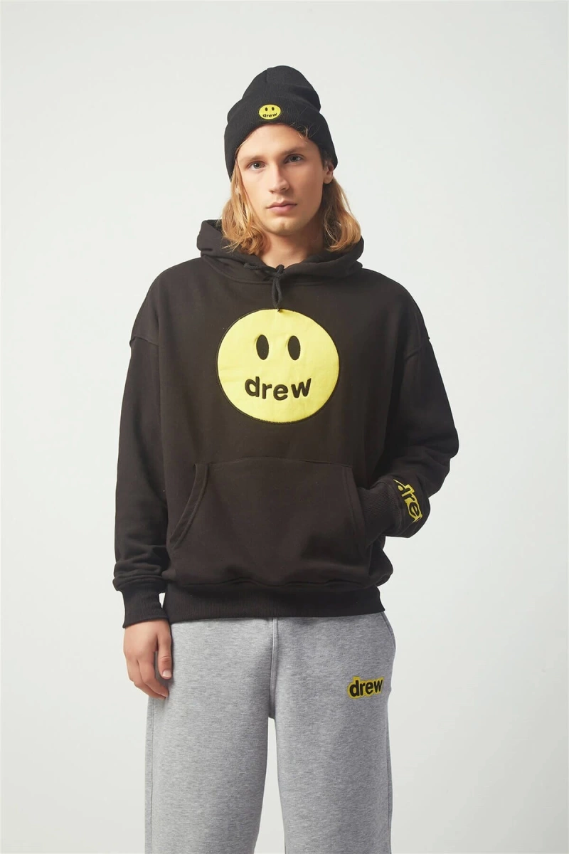 Drew Oversıze Sweatshirt Hoodie Siyah