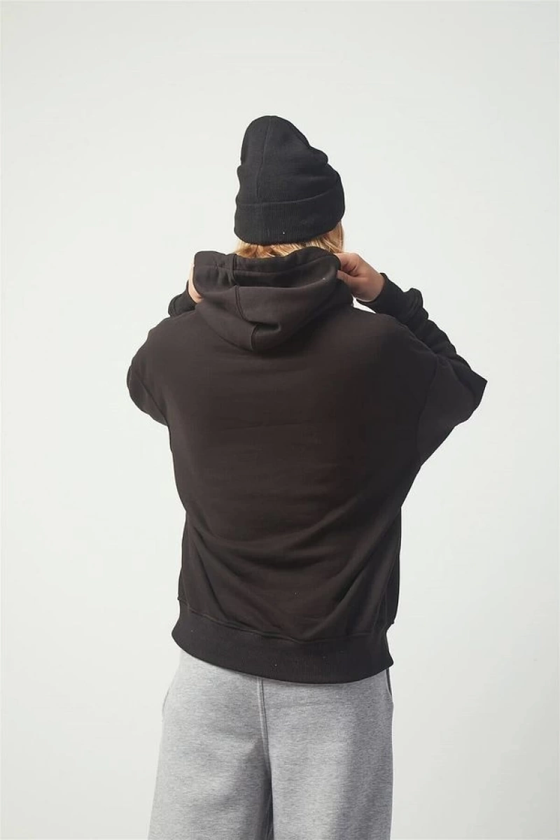 Drew Oversıze Sweatshirt Hoodie Siyah Siyah