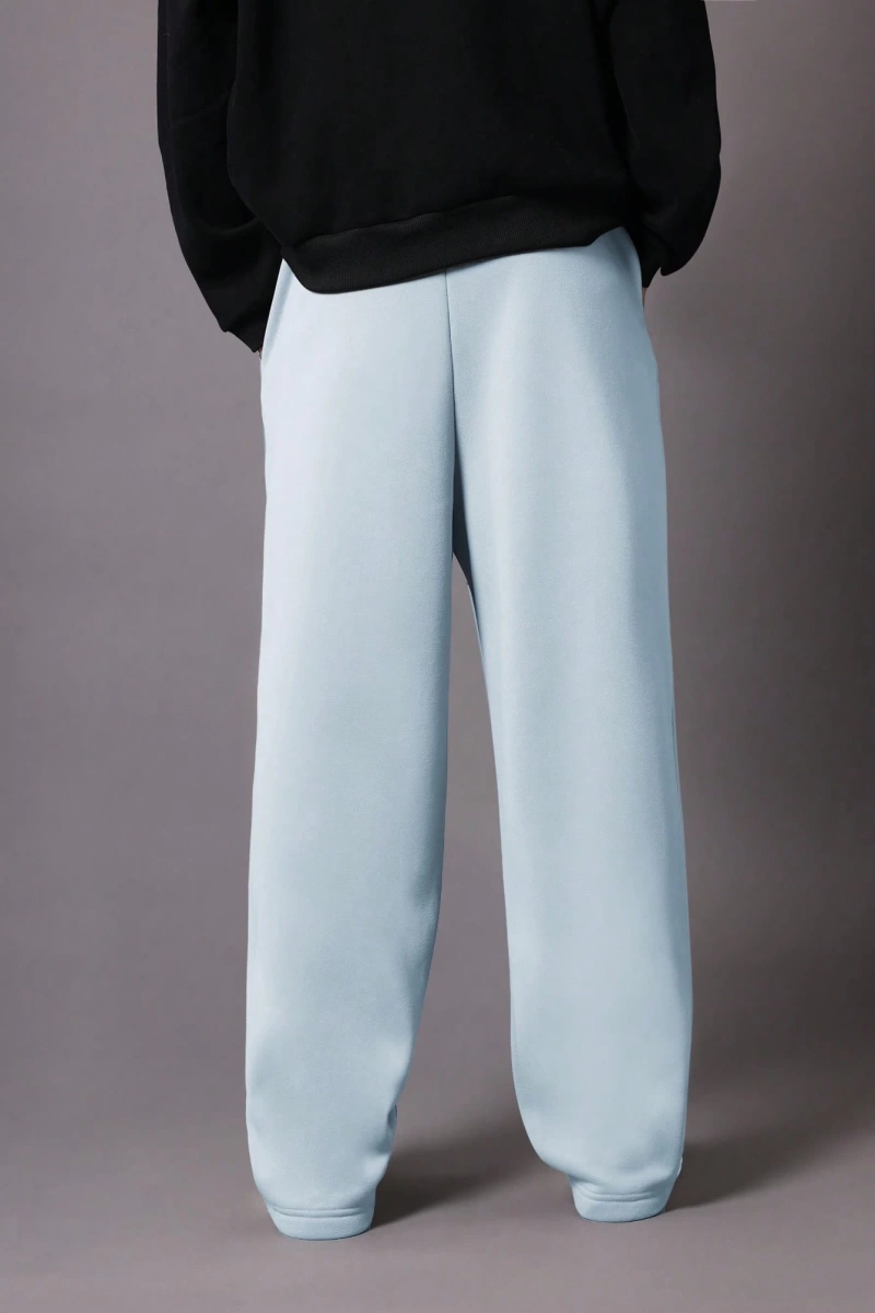 Drop Crotch Atletik Eşofman Altı Rahat Kesim Bol Jogger Pantolon İşlemeli Logo Kentsel