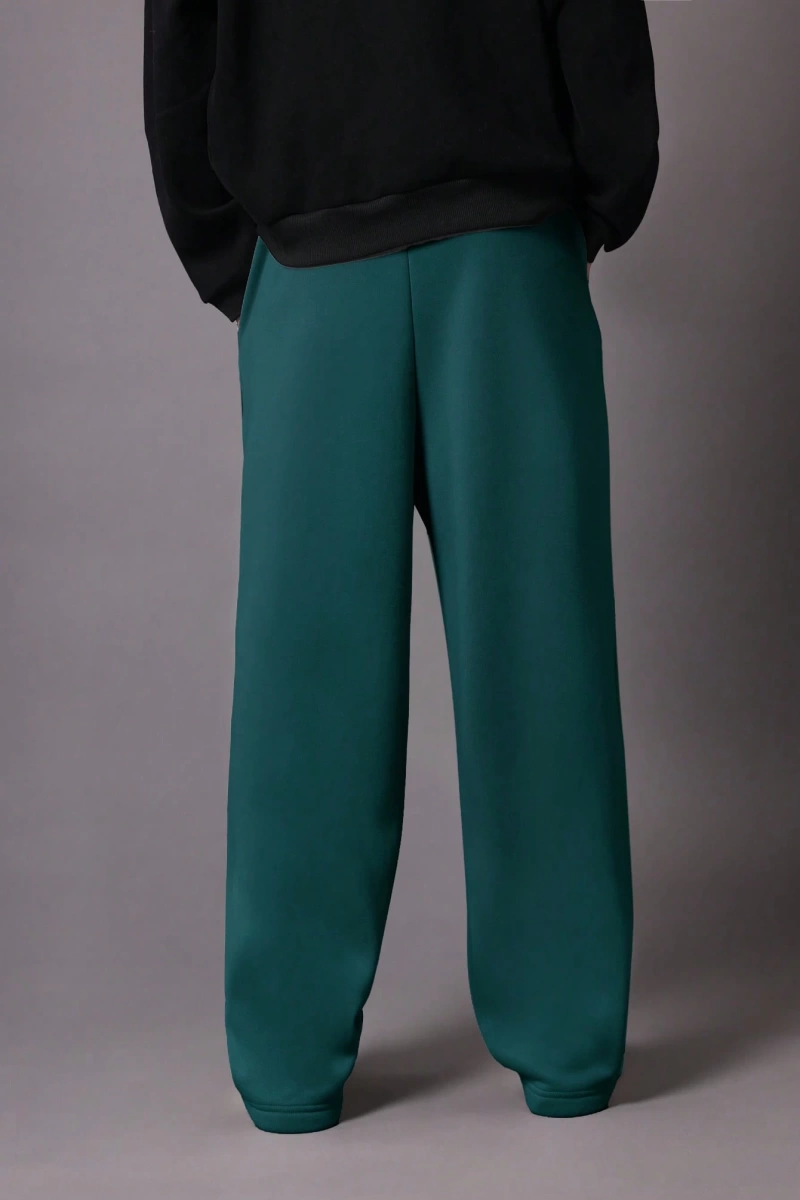 Drop Crotch Atletik Eşofman Altı Rahat Kesim Bol Jogger Pantolon İşlemeli Logo Kentsel