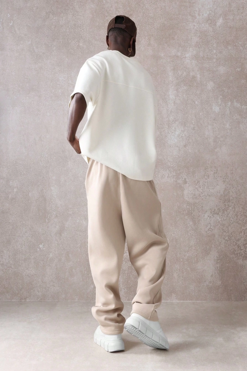 Drop Crotch Atletik Eşofman Altı Rahat Kesim Bol Jogger Pantolon İşlemeli Logo Kentsel