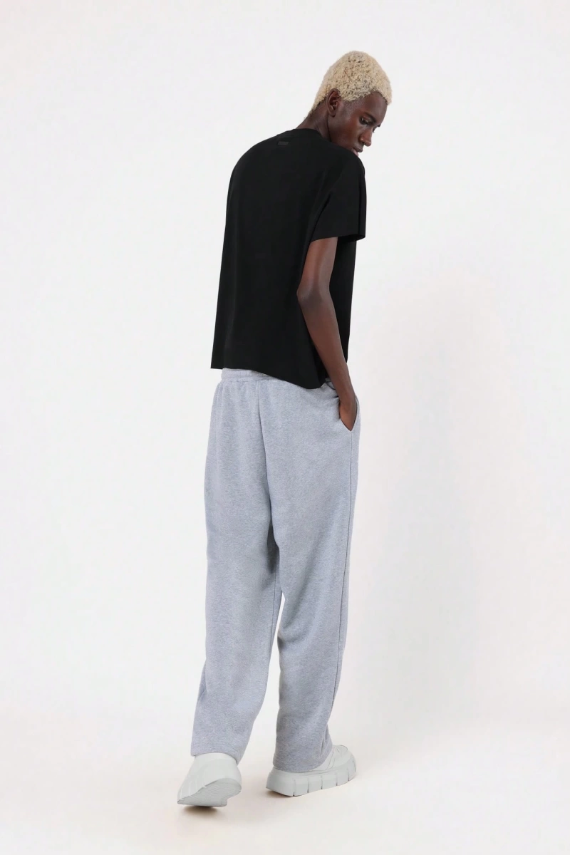 Drop Crotch Atletik Eşofman Altı Rahat Kesim Bol Jogger Pantolon İşlemeli Logo Kentsel