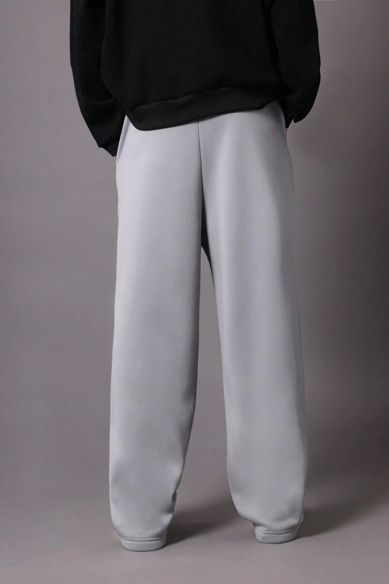 Drop Crotch Atletik Eşofman Altı Rahat Kesim Bol Jogger Pantolon İşlemeli Logo Kentsel