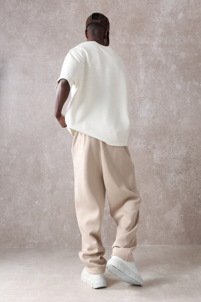 Drop Crotch Atletik Eşofman Altı Rahat Kesim Bol Jogger Pantolon İşlemeli Logo Kentsel