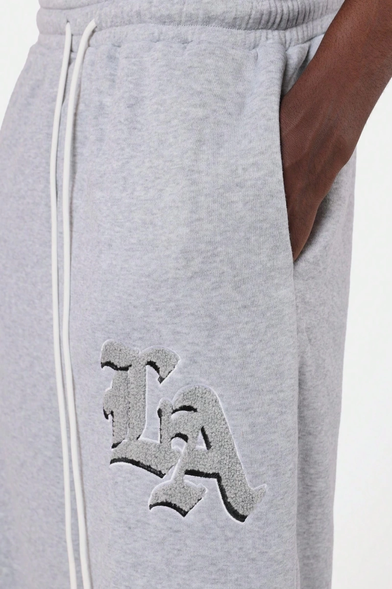 Drop Crotch Atletik Eşofman Altı Rahat Kesim Bol Jogger Pantolon İşlemeli Logo Kentsel