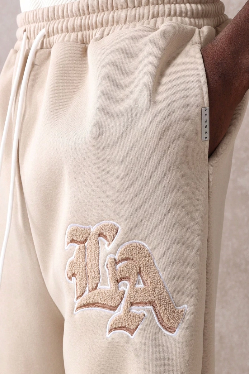 Drop Crotch Atletik Eşofman Altı Rahat Kesim Bol Jogger Pantolon İşlemeli Logo Kentsel