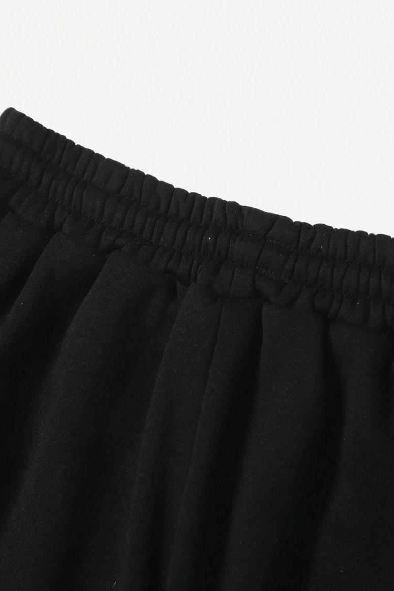 Düz Renk Ön Bağcıklı Cep Basit Günlük Pantolon