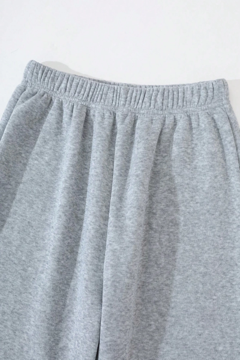 Düz Renk Yuvarlak Yaka Sweatshirt Ve Pantolon Takımı