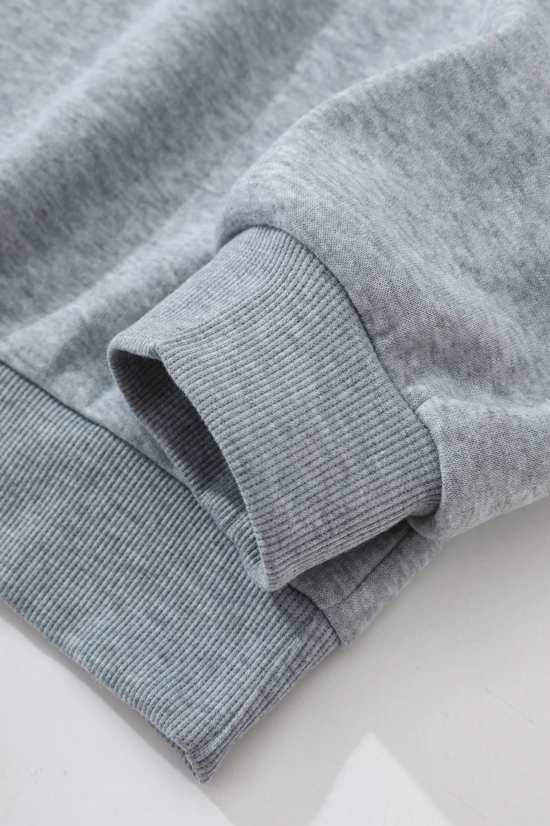 Düz Renk Yuvarlak Yaka Sweatshirt Ve Pantolon Takımı