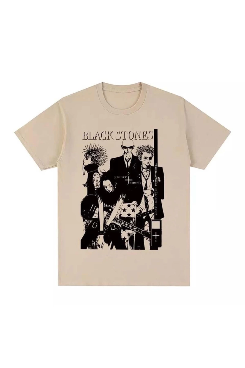 Ekru Anime Black Stones Band T-shirt Et1853