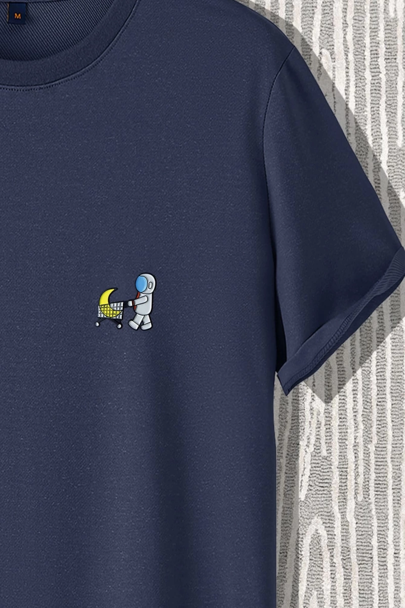 Erkek Astronot Baskılı Tişört