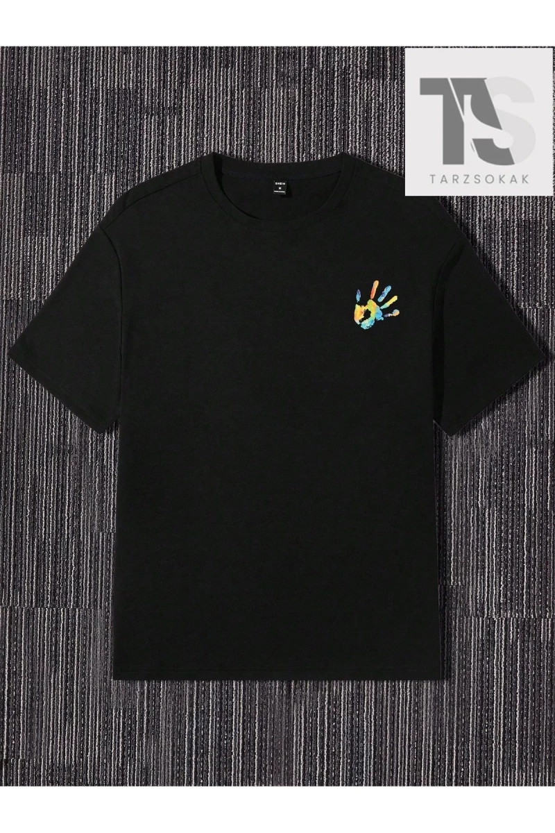 Erkek Astronot Desen Kısa Kollu T-shirt