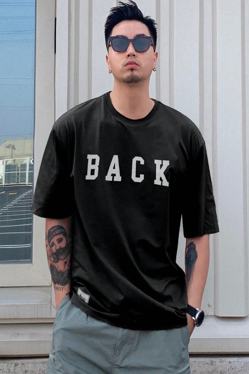 Erkek Basit Harfli Grafik Günlük Tişört, Minimalist ve Günlük Giyim, Yaz İçin Şık