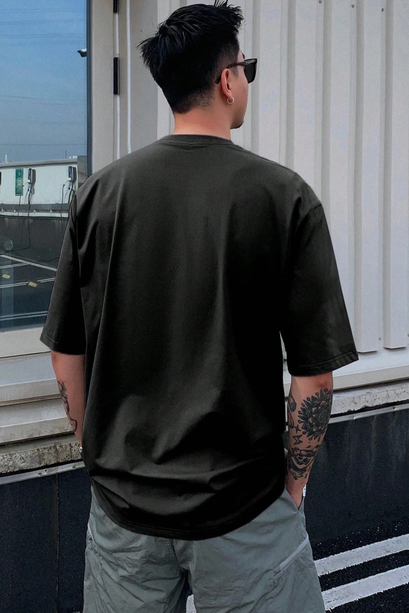 Erkek Basit Harfli Grafik Günlük Tişört, Minimalist ve Günlük Giyim, Yaz İçin Şık