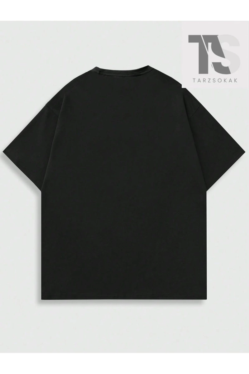 Erkek Baskılı Karakter ve Harf Desenli T-shirt