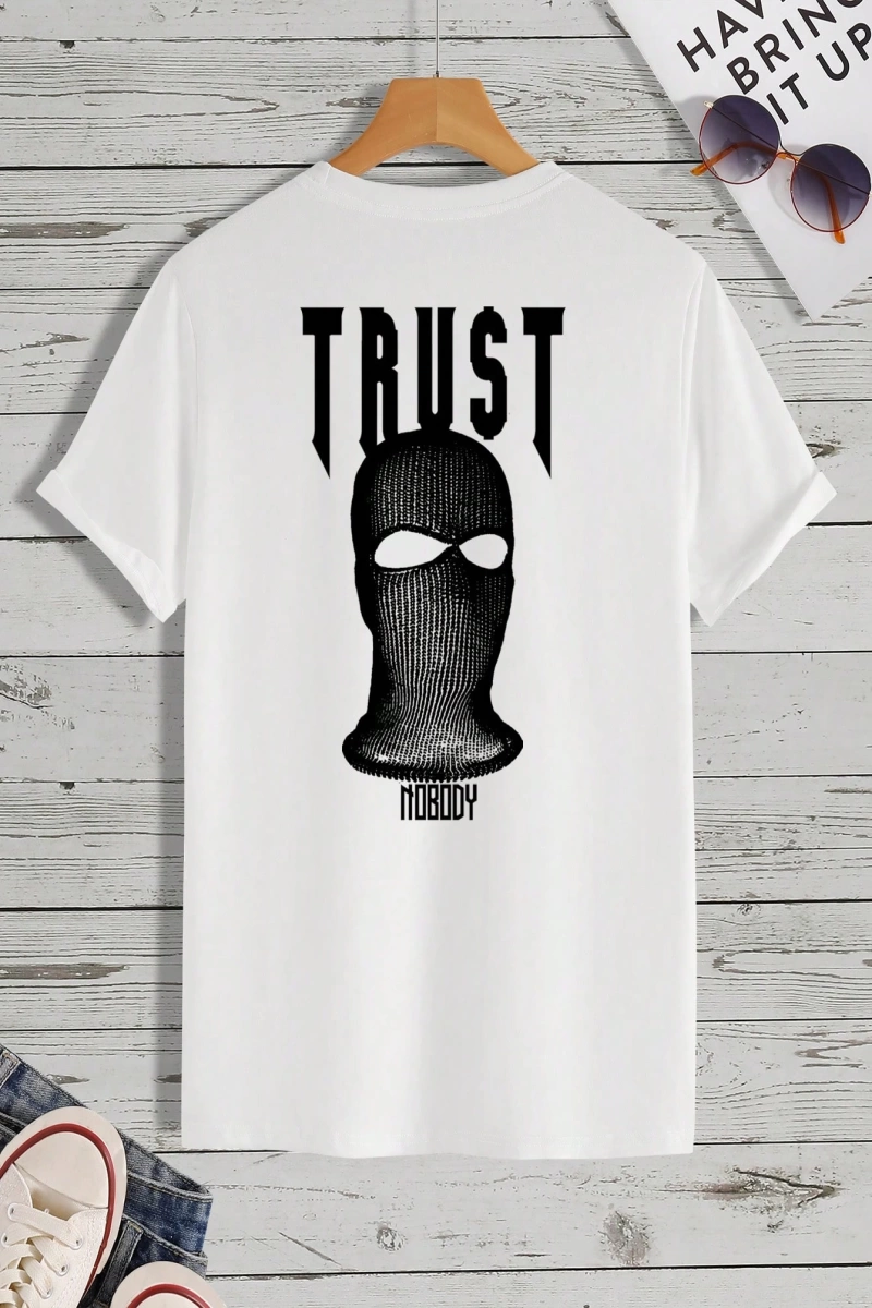 Erkek Baskılı Yuvarlak Yaka Tişört