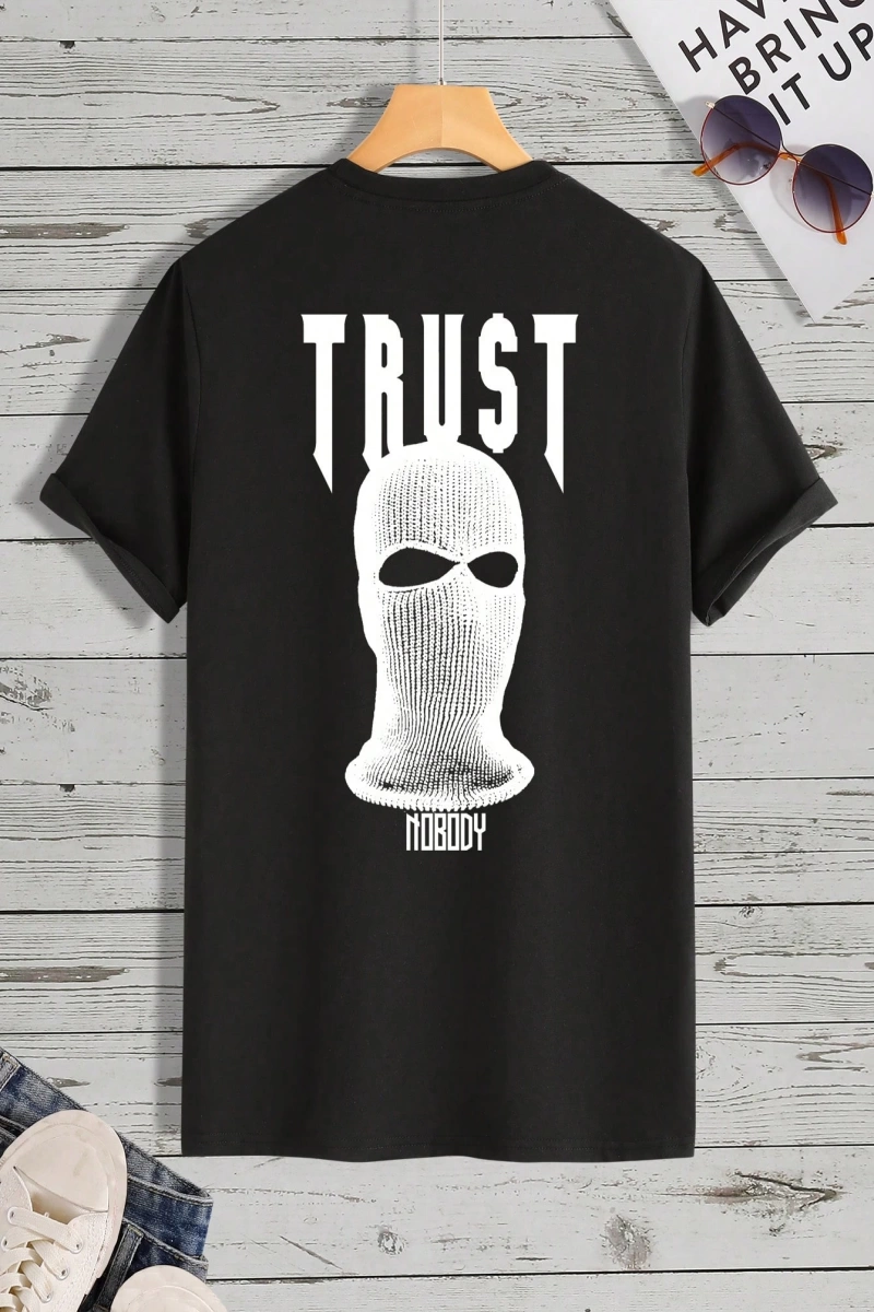 Erkek Baskılı Yuvarlak Yaka Tişört