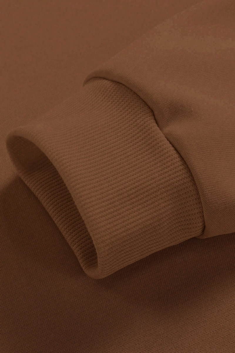 Erkek Bol Kesim Geometrik Baskılı Yuvarlak Yaka Günlük Sweatshirt, İlkbahar ve Sonbahar