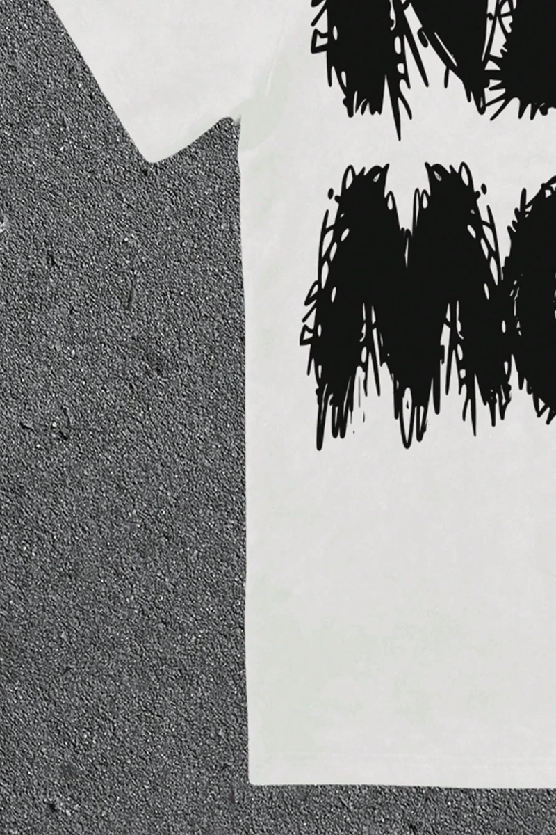 Erkek Bol Sokak Grafik Para Marka Baskılı Grafiti Tişört