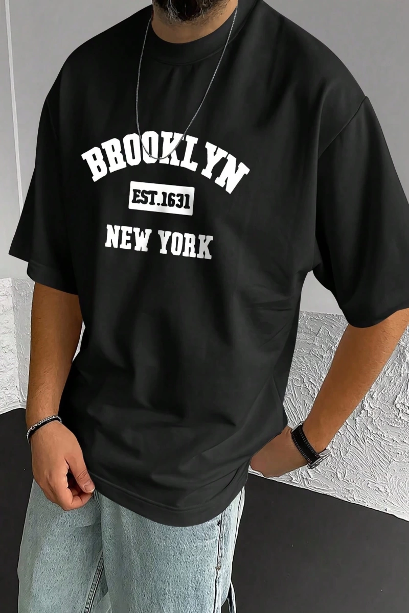 Erkek Crewneck Günlük Kısa Kollu Tişört, Seyahat İçin Uygun