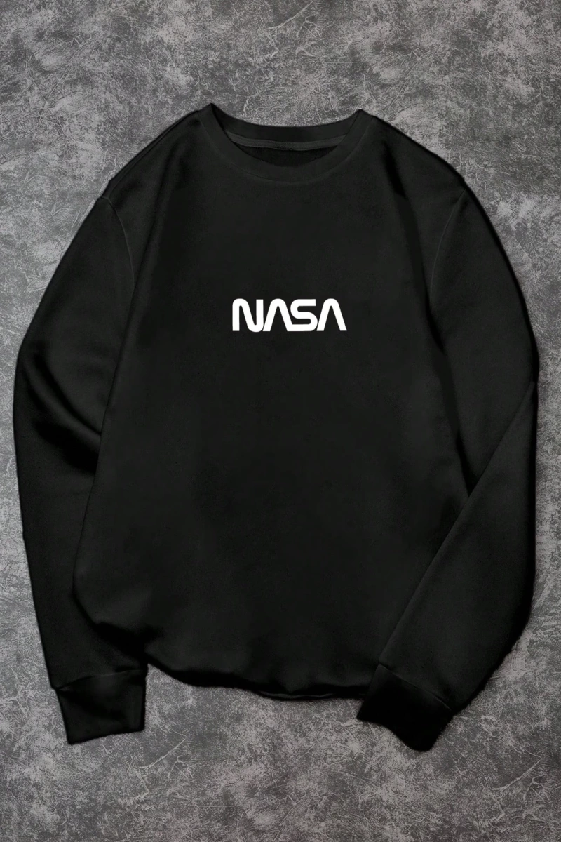 Erkek Düz Renk Düşük Omuz Bol Kesim Kapşonlu Sweatshirt Bağcıklı