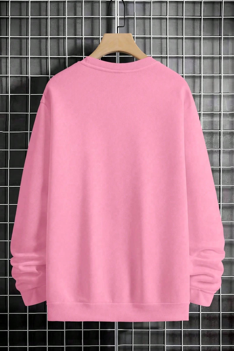 Erkek Düz Renk Düşük Omuz Bol Kesim Kapşonlu Sweatshirt Bağcıklı
