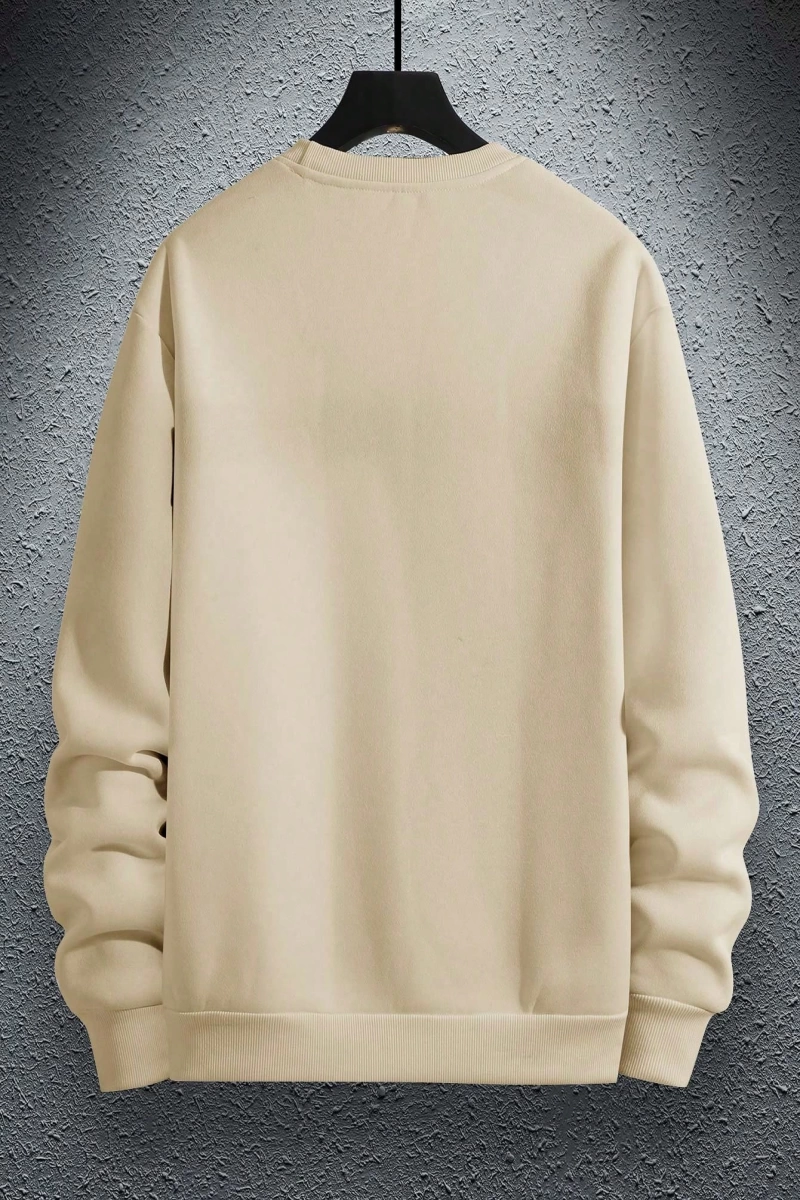 Erkek Düz Renk Düşük Omuz Bol Kesim Kapşonlu Sweatshirt Bağcıklı