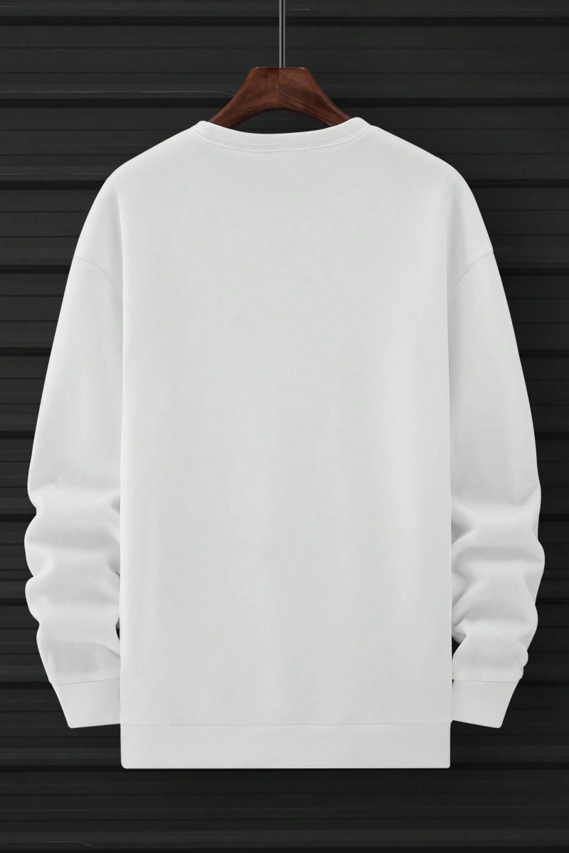 Erkek Düz Renk Düşük Omuz Bol Kesim Kapşonlu Sweatshirt Bağcıklı