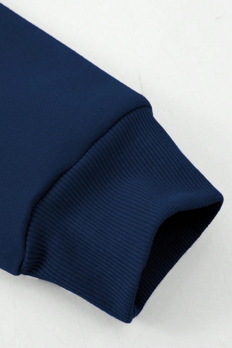 Erkek Düz Renk Düşük Omuz Bol Kesim Kapşonlu Sweatshirt Bağcıklı