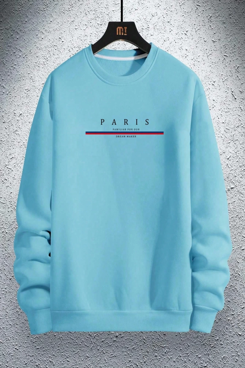 Erkek Düz Renk Düşük Omuz Bol Kesim Kapşonlu Sweatshirt Bağcıklı
