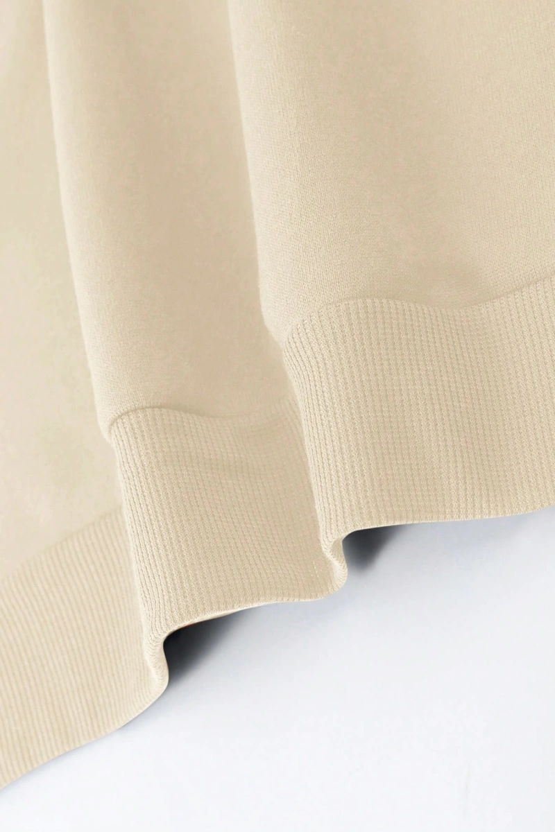 Erkek Düz Renk Düşük Omuz Bol Kesim Kapşonlu Sweatshirt Bağcıklı