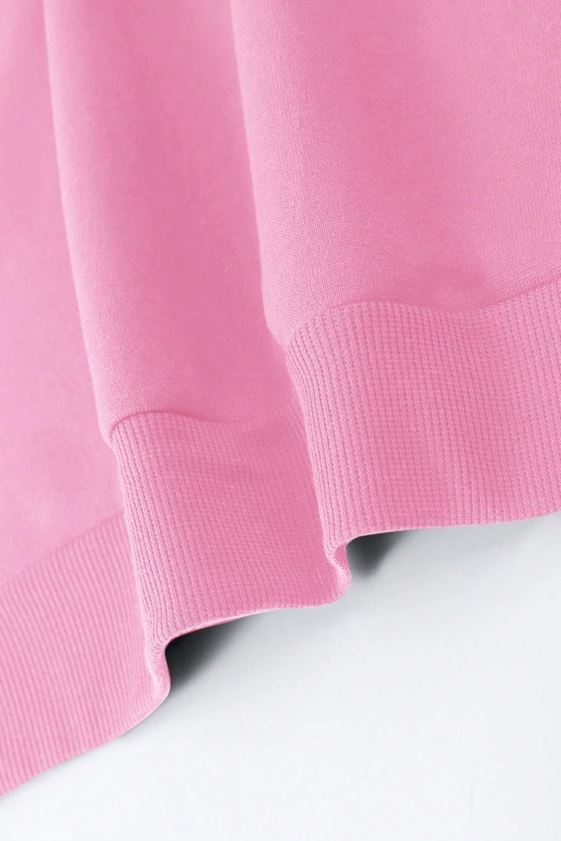 Erkek Düz Renk Düşük Omuz Bol Kesim Kapşonlu Sweatshirt Bağcıklı