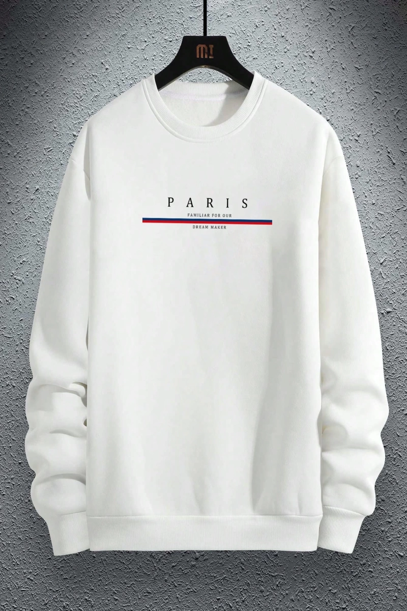 Erkek Düz Renk Düşük Omuz Bol Kesim Kapşonlu Sweatshirt Bağcıklı