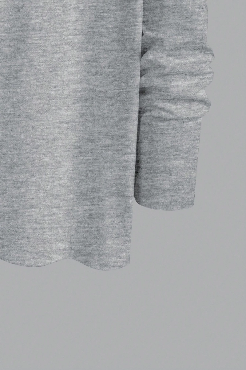 Erkek Düz Renk Düşük Omuz Bol Kesim Kapşonlu Sweatshirt Bağcıklı