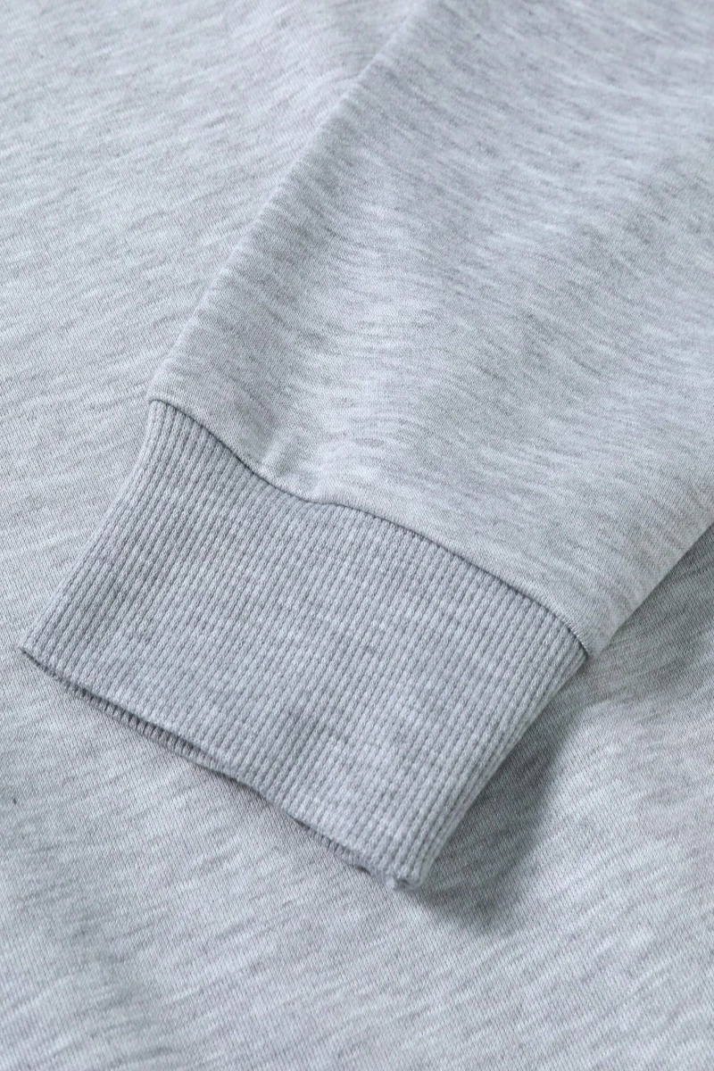 Erkek Düz Renk Düşük Omuz Bol Kesim Kapşonlu Sweatshirt Bağcıklı