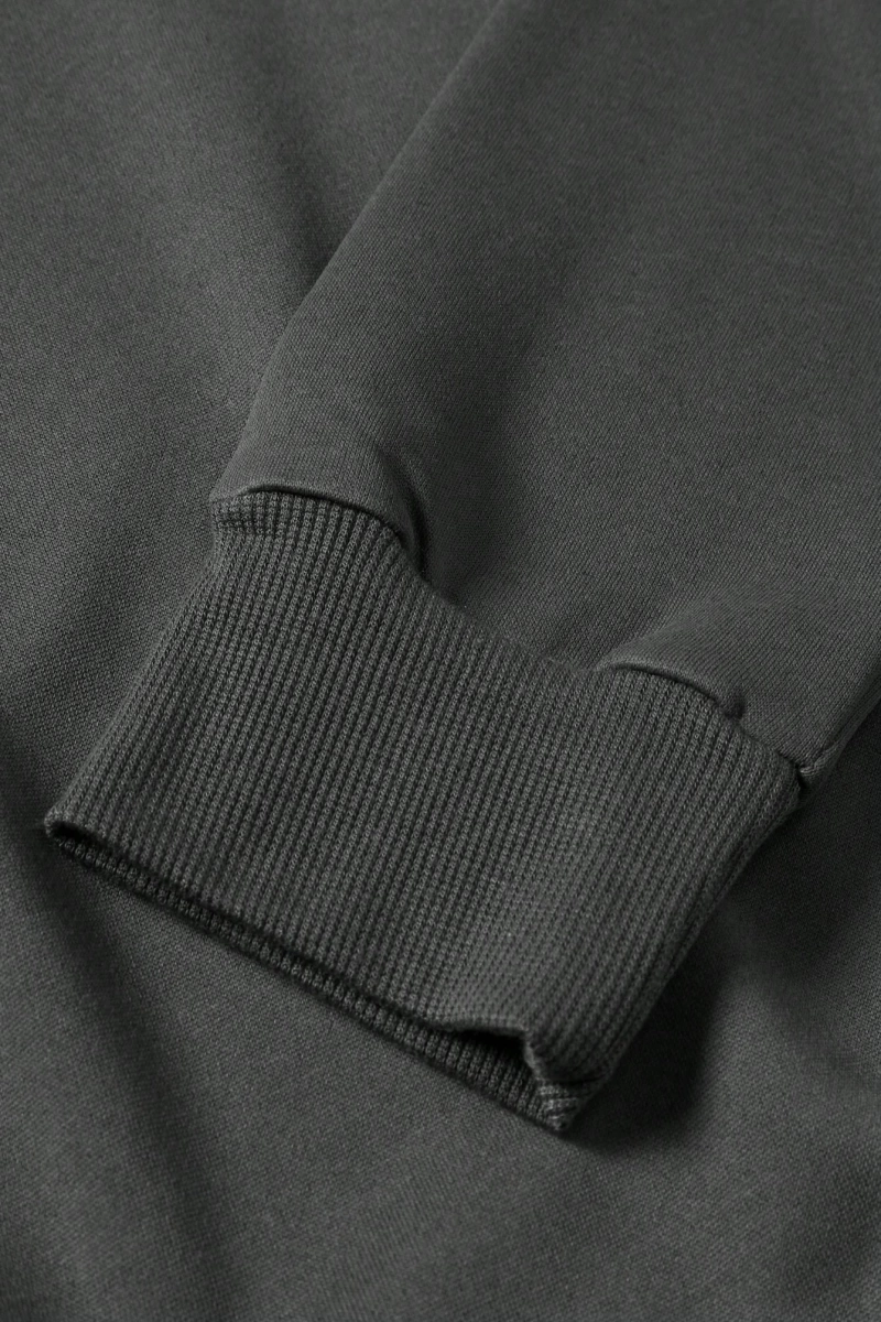 Erkek Düz Renk Düşük Omuz Bol Kesim Kapşonlu Sweatshirt Bağcıklı