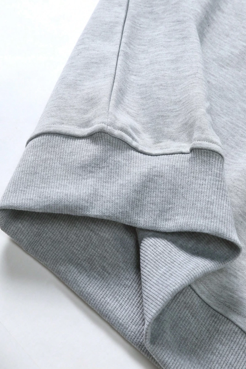 Erkek Düz Renk Düşük Omuz Bol Kesim Kapşonlu Sweatshirt Bağcıklı