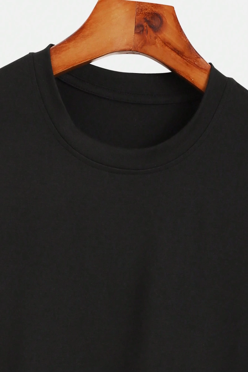 Erkek Düz Renk Düşük Omuz Bol Kesim Kapşonlu Sweatshirt Bağcıklı