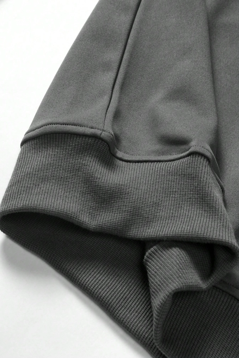 Erkek Düz Renk Düşük Omuz Bol Kesim Kapşonlu Sweatshirt Bağcıklı