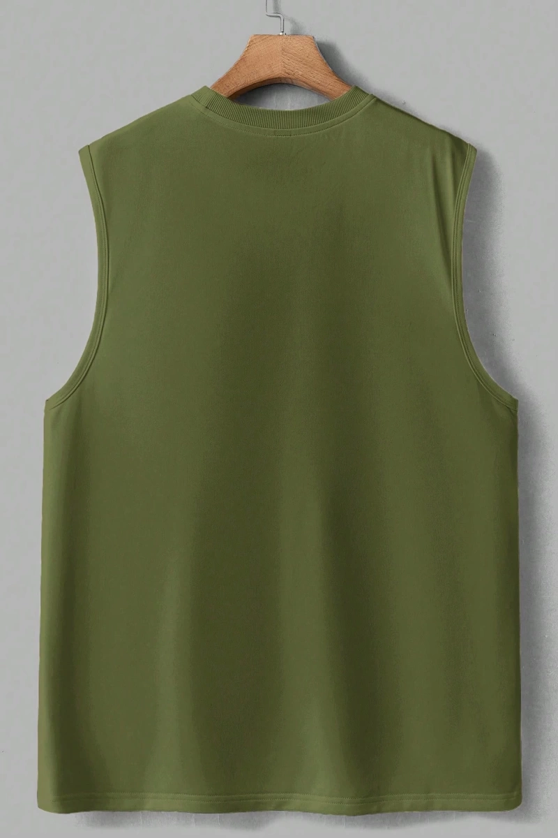 Erkek Düz Renk Günlük Geniş Askılı Tank Top