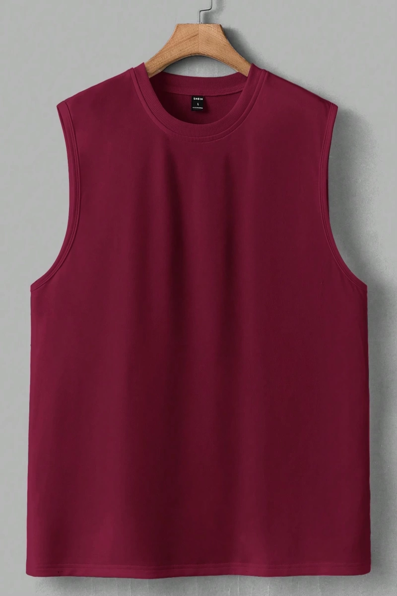 Erkek Düz Renk Günlük Geniş Askılı Tank Top