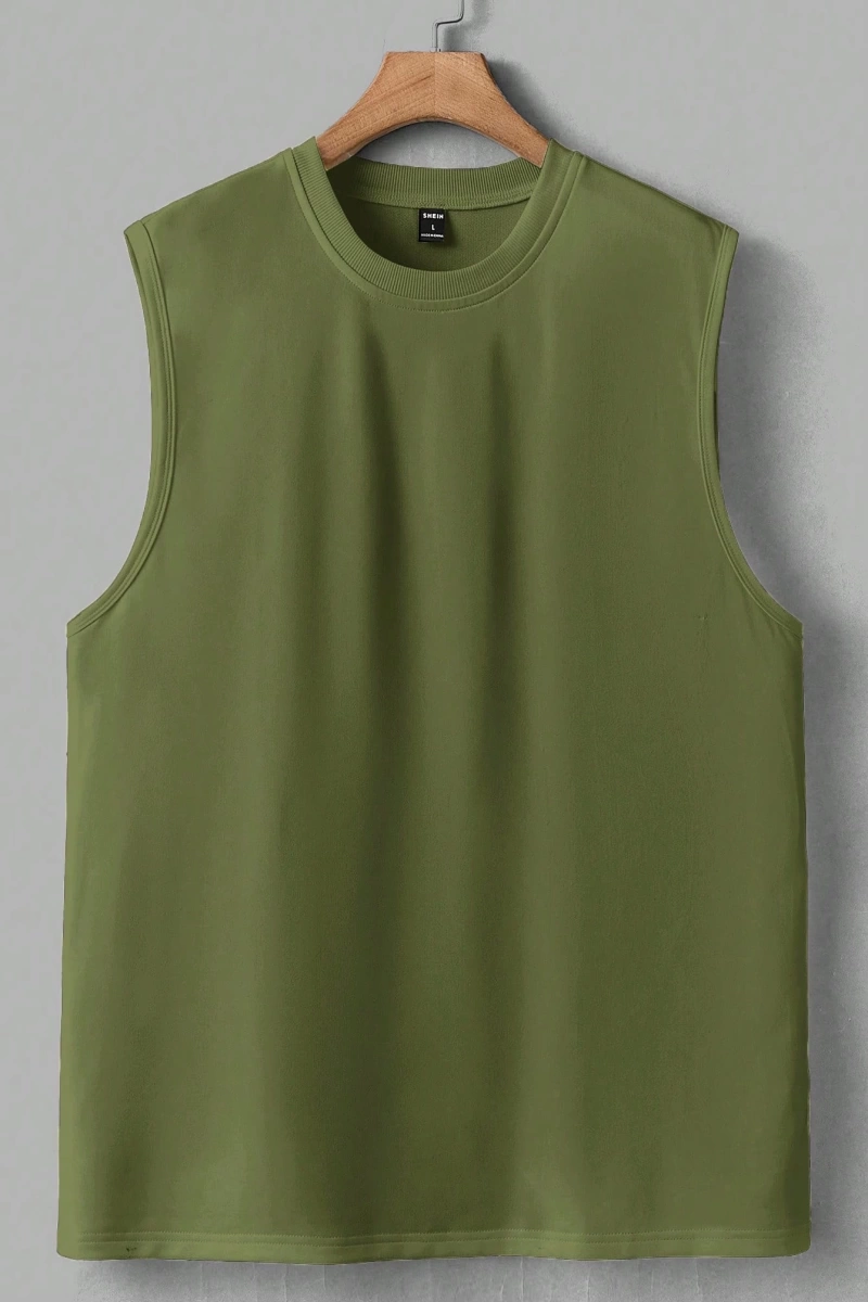 Erkek Düz Renk Günlük Geniş Askılı Tank Top