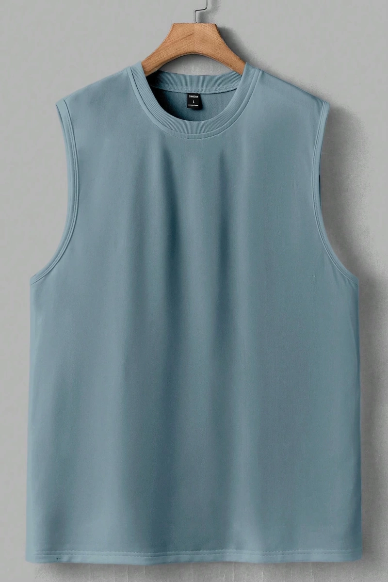 Erkek Düz Renk Günlük Geniş Askılı Tank Top