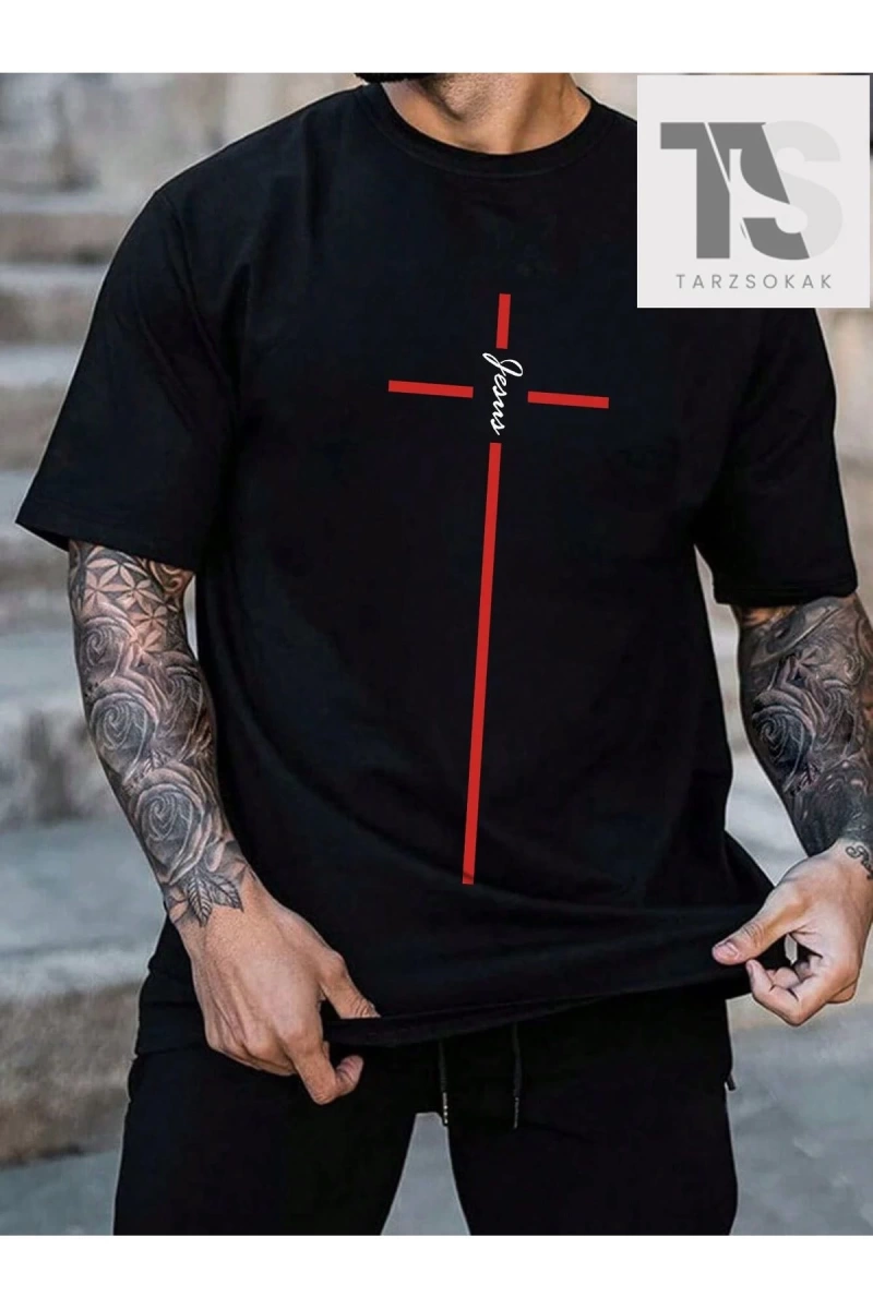 Erkek Emoji Baskılı T-Shirt