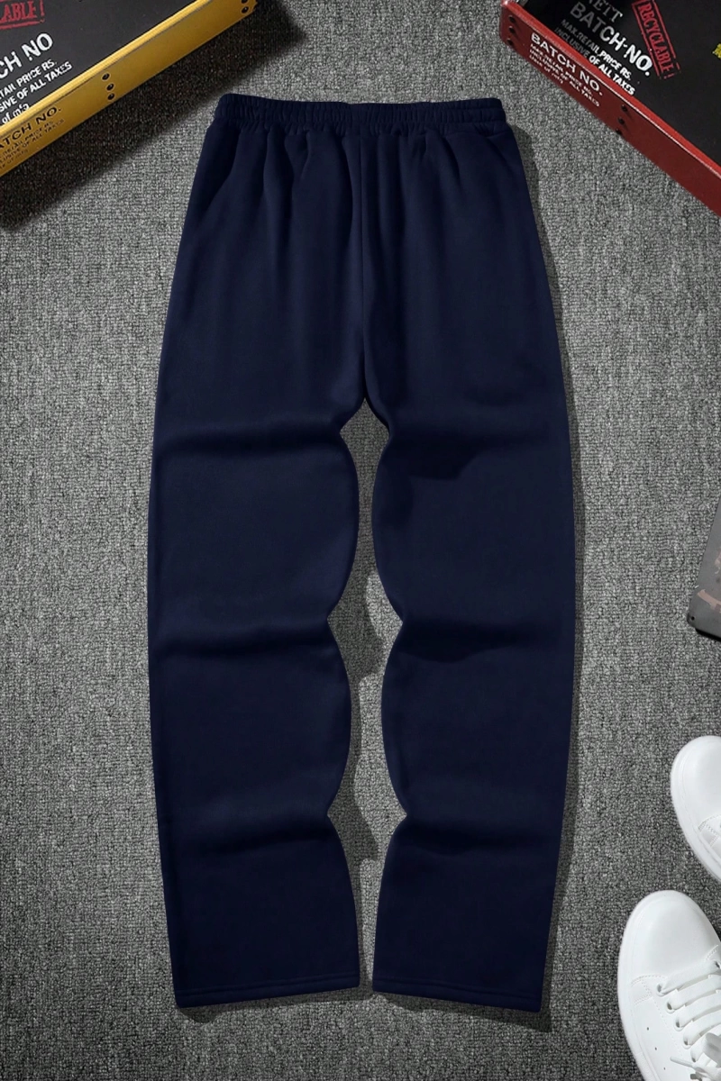 Erkek Gotik Yazı Tipi Baskılı Bağcıklı Jogger Pantolon