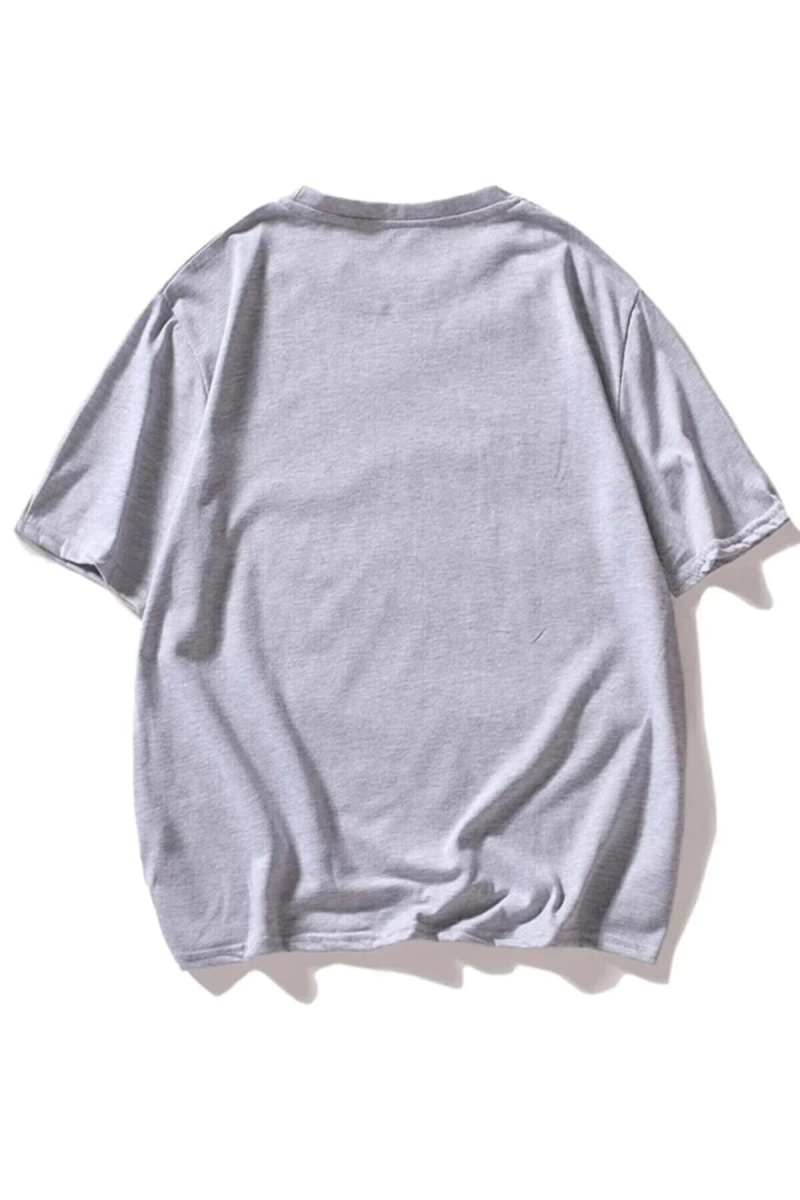 Erkek Gri Tişört Oversize Brooklyn T-shirt