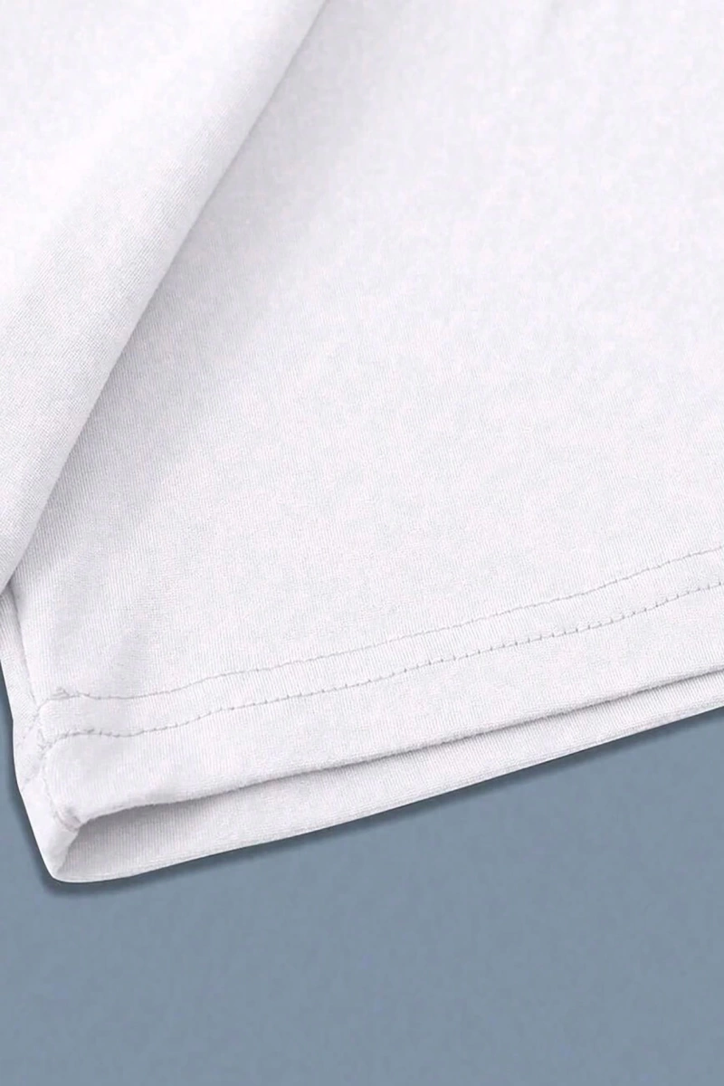 Erkek Günlük Büyük Boy Raglan Yuvarlak Yaka Tişört Grafik D