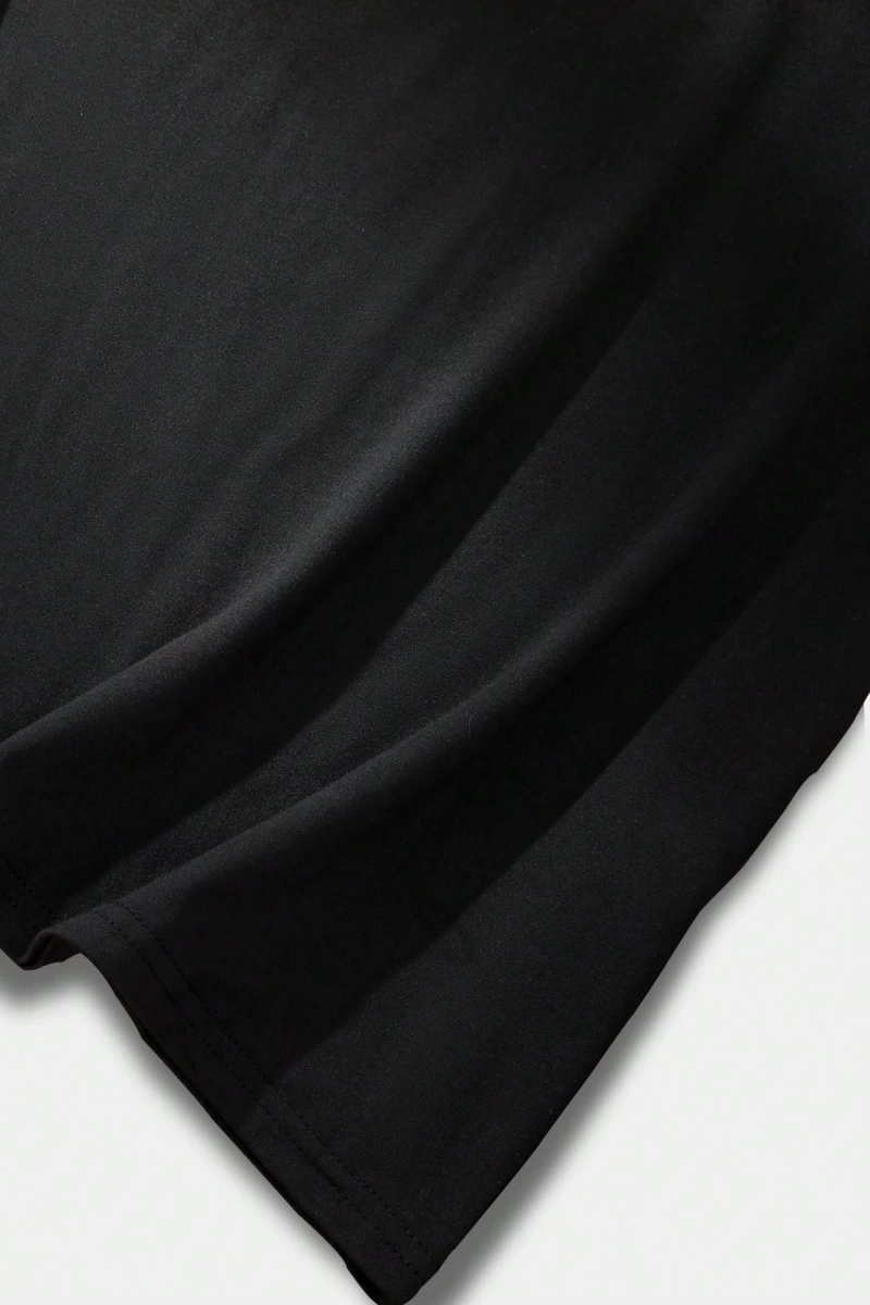 Erkek Günlük Çok Yönlü Basit Moda Baskılı Kısa Kollu Tişört, İlkbahar/Yaz