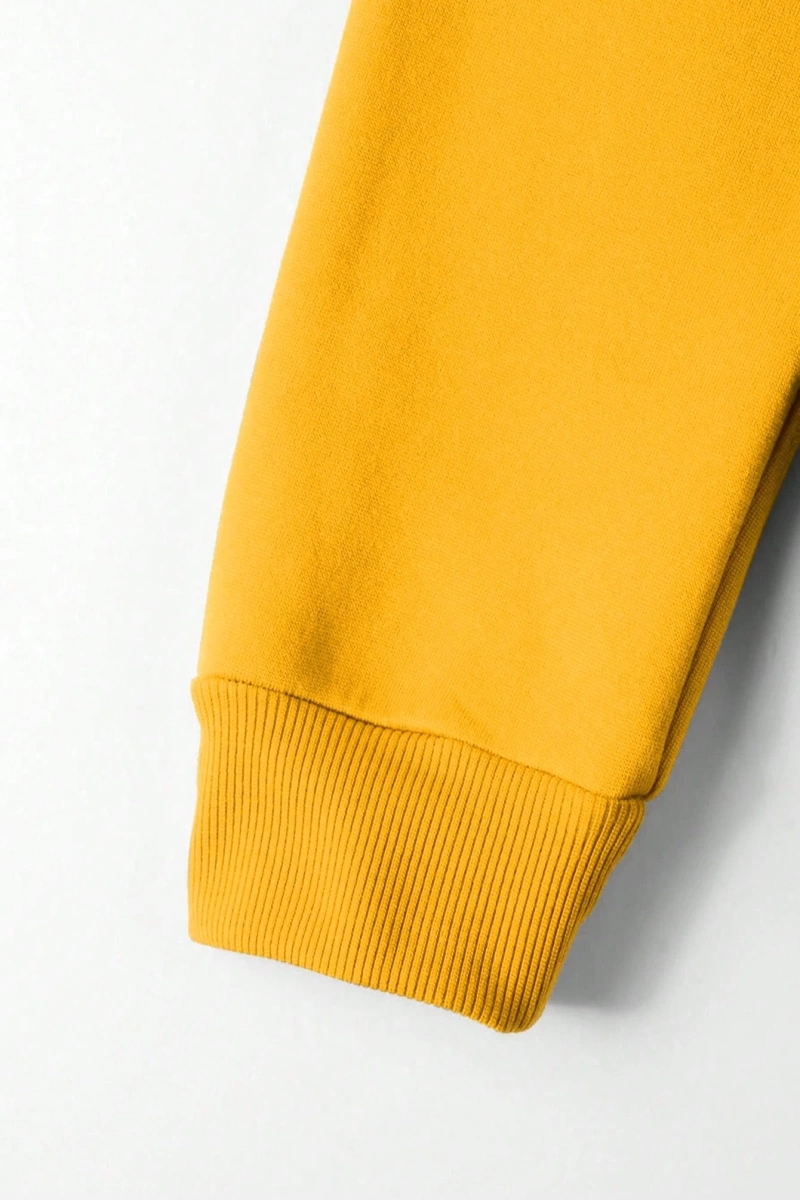 Erkek Günlük Harf Baskılı Kapüşonlu Sweatshirt Bağcıklı